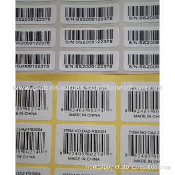 Sticker Label, Made of Paper with Offset Printing, Customized Shapes, Sizes and Designs Accepted